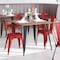 Flash Furniture Red Metal Stack Chair with Red Poly Resin Seat CH-31230-RED-PL1R-GG - alternate 1